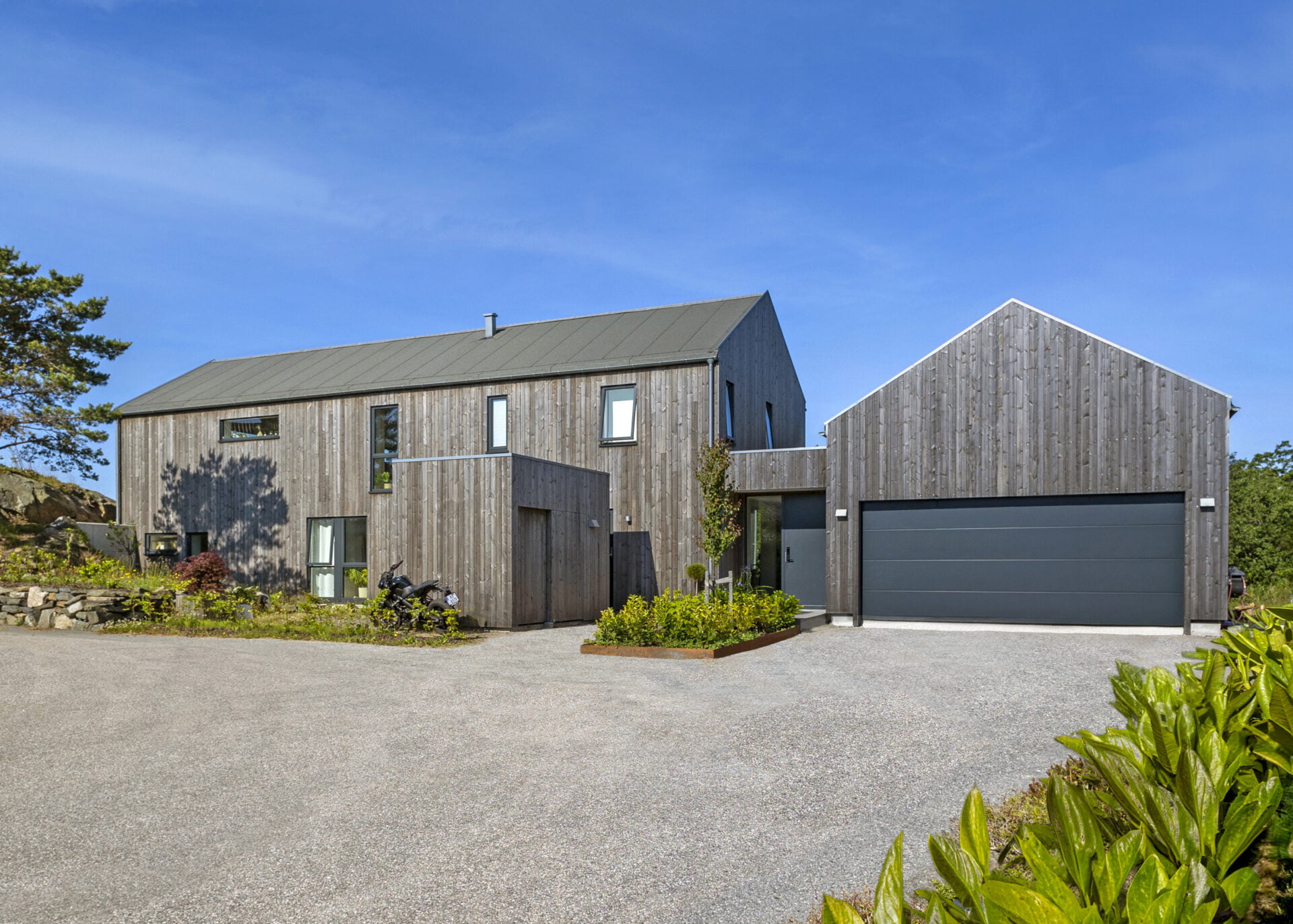 Moderne hus fra en byggmester med kvalitet i alle detaljer